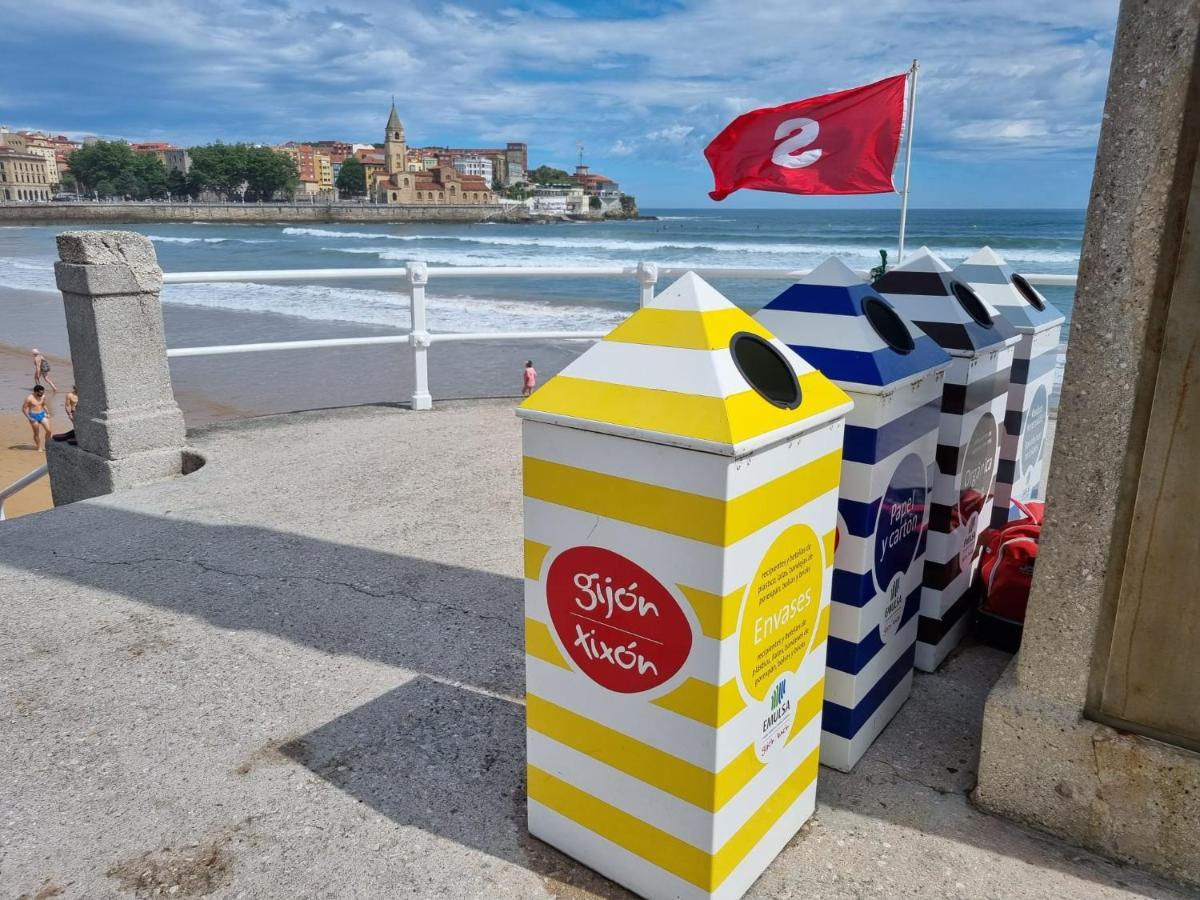 דירות Bonito Piso En Gijon Centro Playa מראה חיצוני תמונה